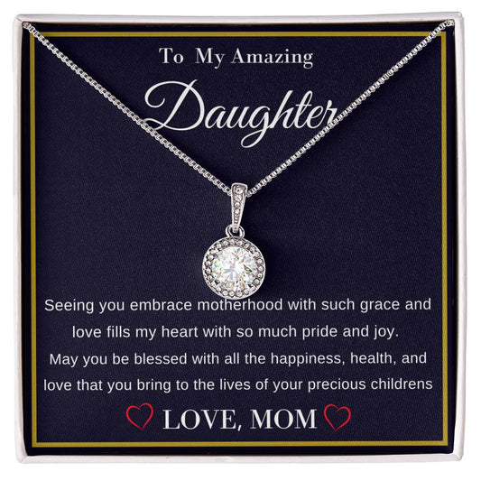 To My Daughter - May you be blessed with all the happiness - Eternal Hope Necklace