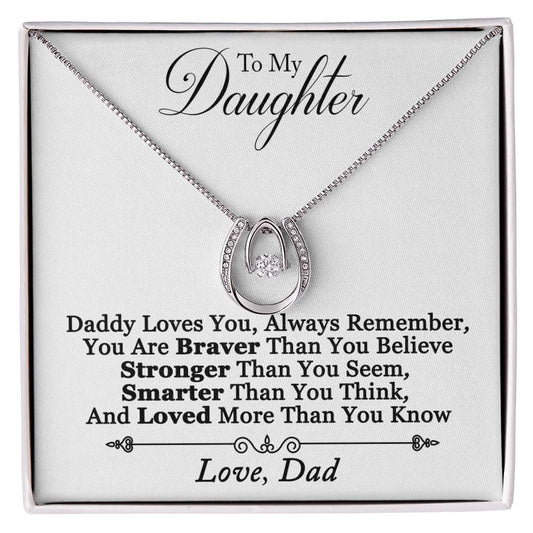 To My Daughter - Lucky in Love Necklace